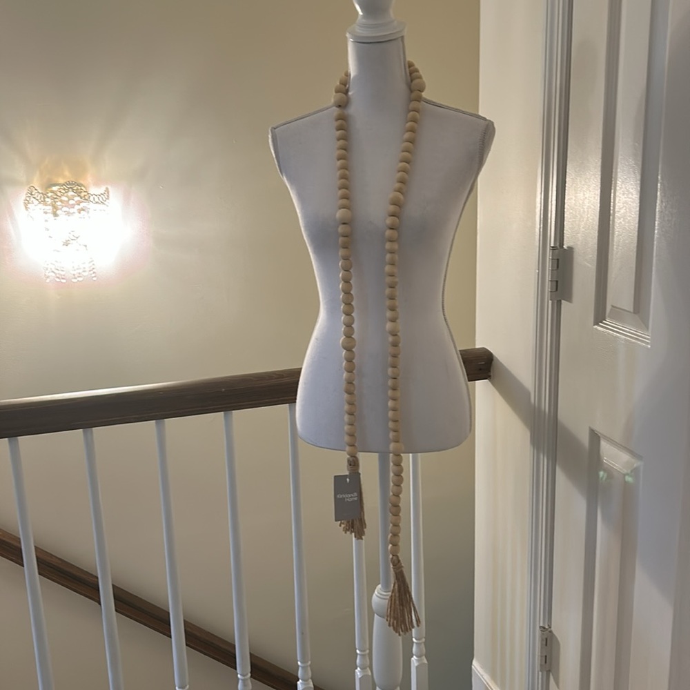 Garland 2 Neutral:  Kirkland’s Home Beaded Garland with Tassels NWT!